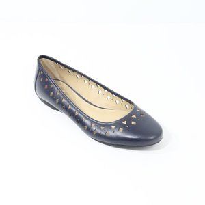 Michael Kors Classic Ballet Flat sz 7 Women New Slip on Shoes Blue Leather MK